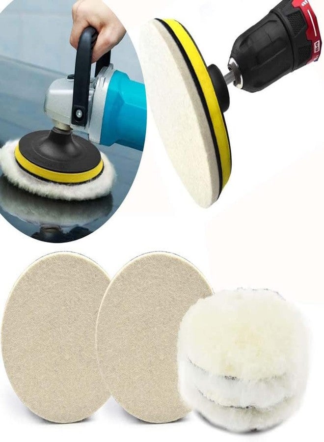 DIY Crafts Density Felt Pad Only For Your Kit Polishing Drill Buffing Felt Pads Waxing Sealing Glaze Finishing Glass Scrach Remover (Density Felt Pad Only) (2x, 4"inch Density Felt Pad Only) - Image 1